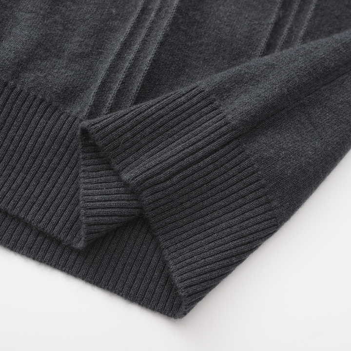 Vittorio | 100% Cashmere Half Zip Ribbed