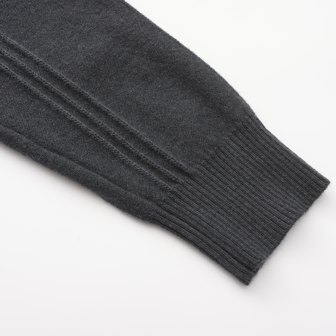 Vittorio | 100% Cashmere Half Zip Ribbed