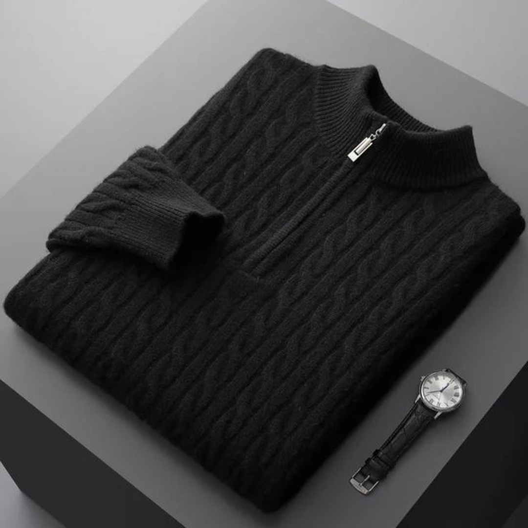 Marcello | 100% Cashmere Fabric Half Zip