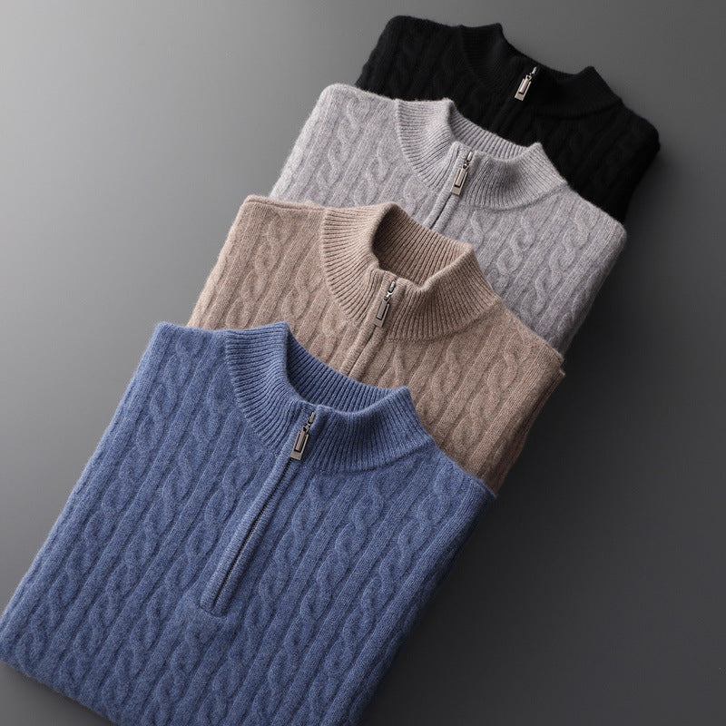 Marcello | 100% Cashmere Fabric Half Zip